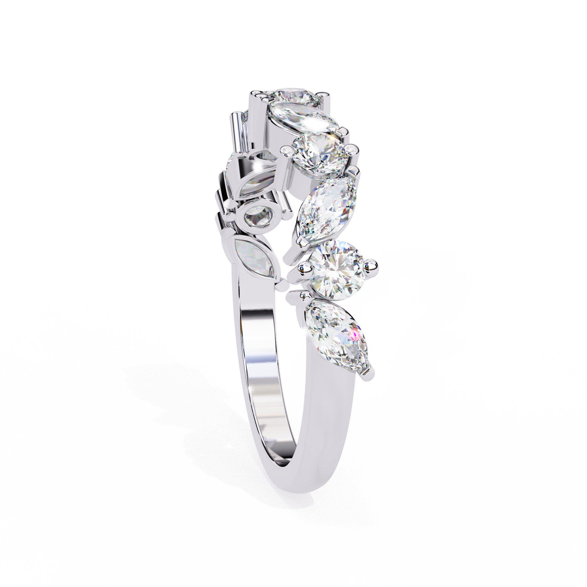 Solitairekart 0.9ct Natural Diamond Marquise Majesty Band - HI Color, VS-SI Clarity